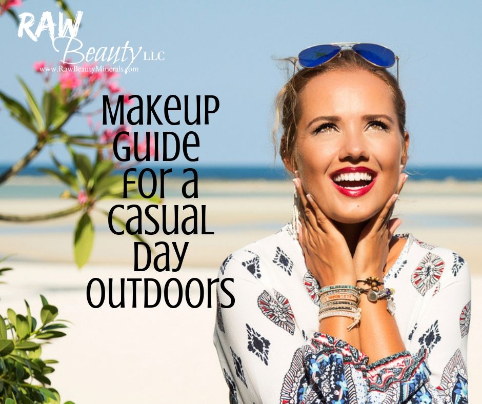 makeup guide for a casual day outdoors by raw beauty minerals
